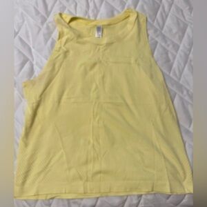 Spanx Yellow Mesh Tank Top